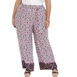 NWT Torrid 1 floral lightweight wide leg pan…